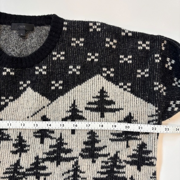 J.Crew Snow Cabin Forest Wool Sweater, Size XL - Picture 8 of 11